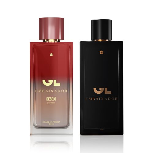 Perfume Desejo para Ele  100ml + Perfume GL Embaixador 100ml